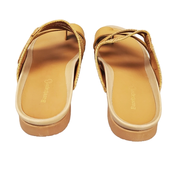 BareTraps Womens Hoorah Tan Faux Leather Slide Sandals Size 7 - Picture 7 of 9